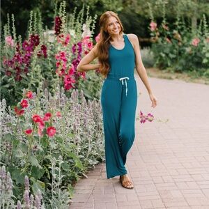 Zyia Aegean Blue Daphne sleeveless Jumpsuit